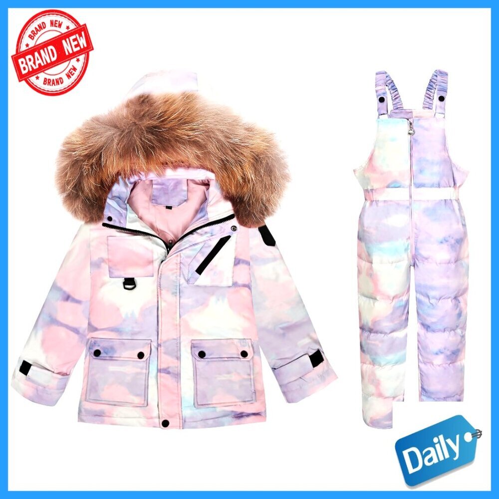 Toddler Snowsuit 2-Piece Set Waterproof Insulated Winter Coat & Pants